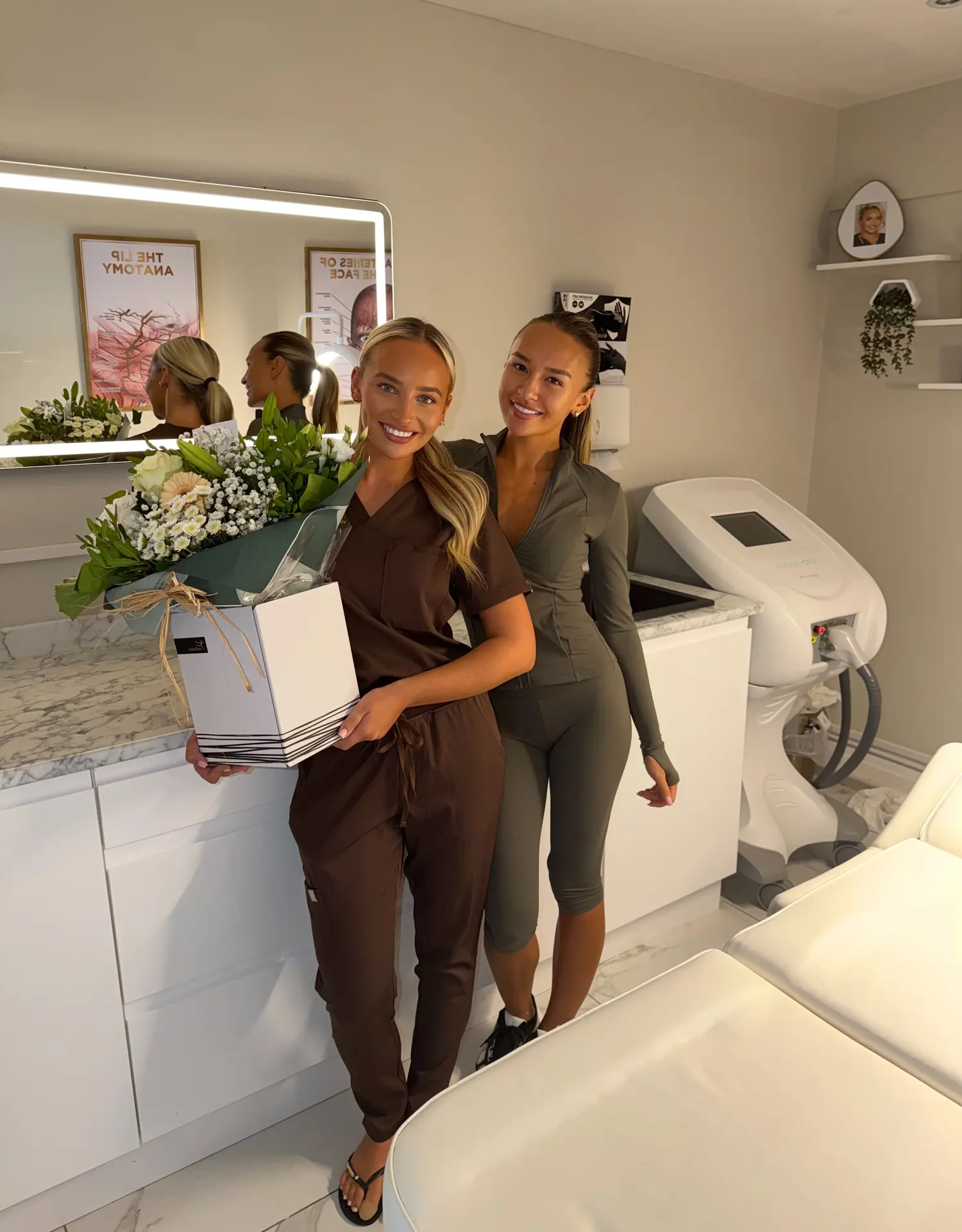 Charlotte with a colleague at the Haus of CLB clinic